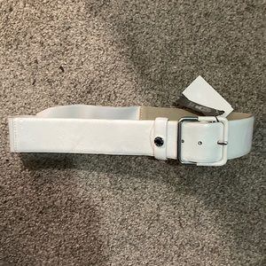 White 2 inch wide Vince Camino belt